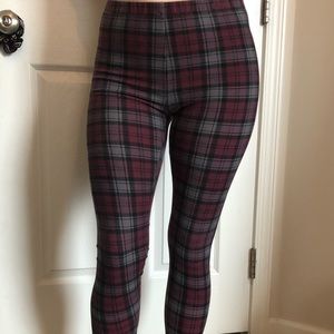 Plaid leggings